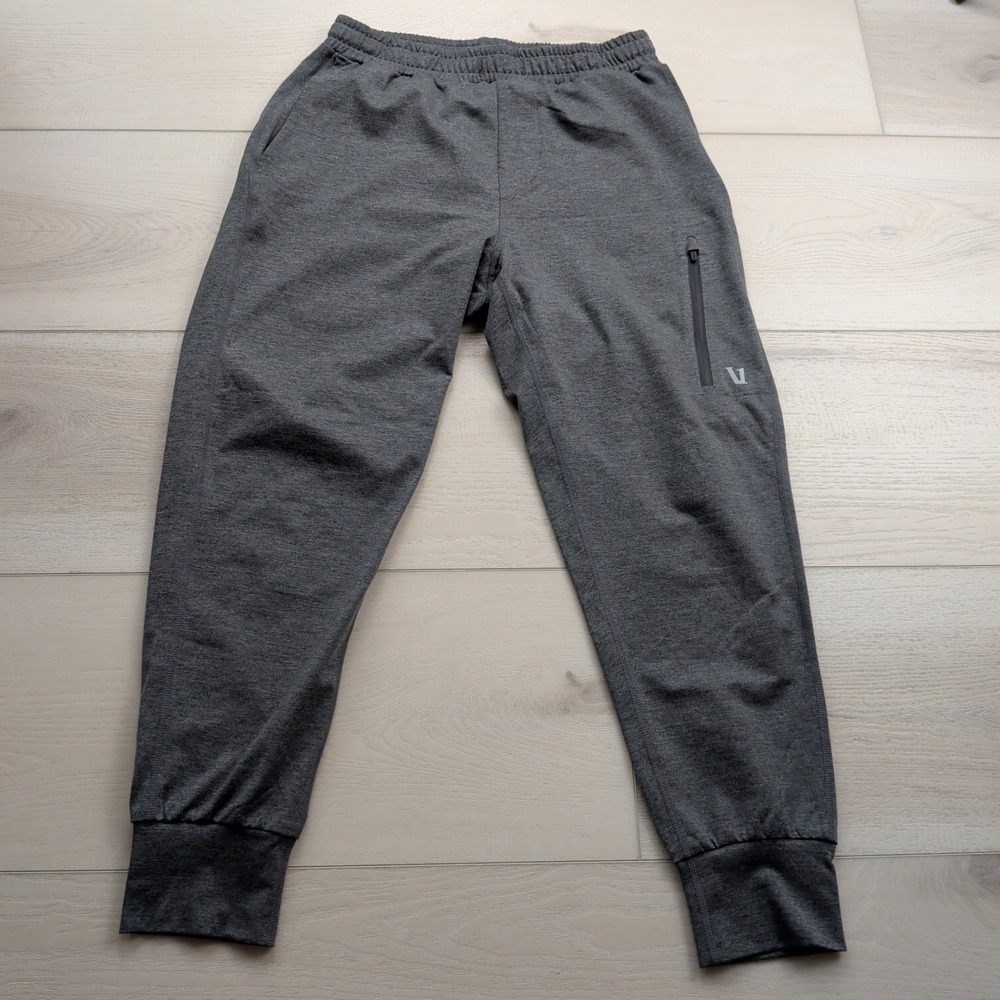 Vuori Sunday Performance Joggers Mens XS Charcoal Heather Gray Athleisure V416